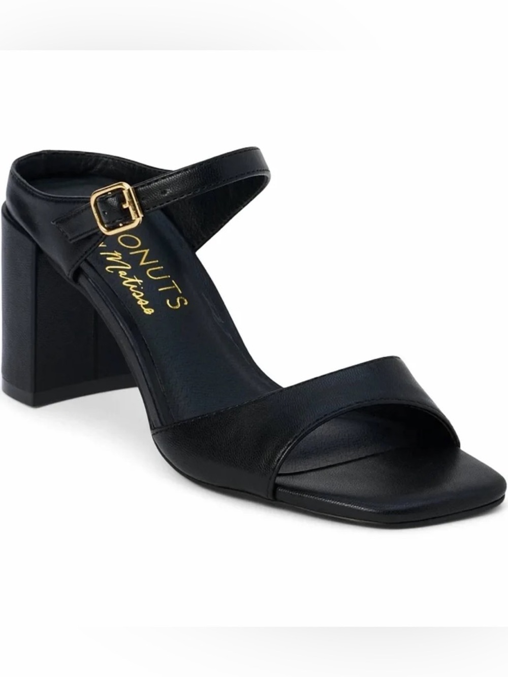 NEW coconuts by Matisse Black Block Heel with Ankle Strap